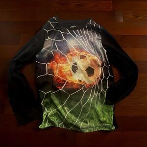 2/$12 🅢🅐🅛🅔 🌻 Kids Soccer Graphic Long Sleeve Shirt